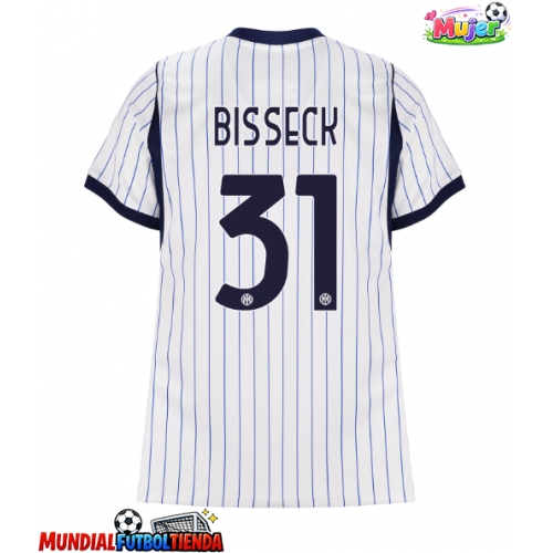 Camiseta Inter Milan Yann Bisseck #31 Segunda Equipación Replica 2026-27 para mujer mangas cortas
